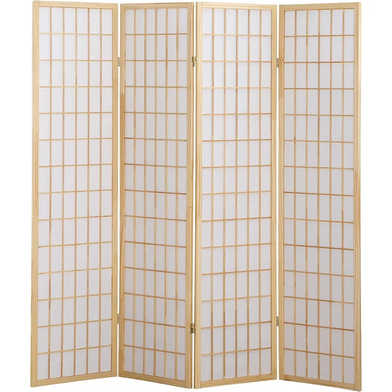 Shoji Screen Divider - Paravent Oriental Shoji à 4 Panneaux