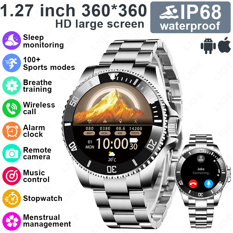 Japanese Active Lifestyle - Montre connectée LIGE, nouveau style luxueux,