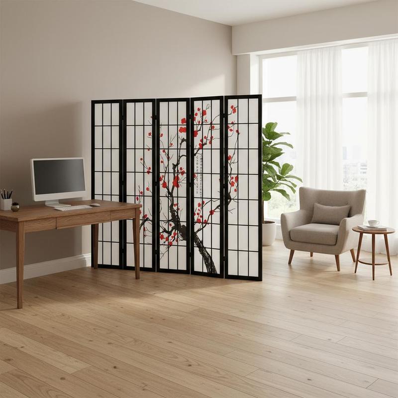 Shoji Screen Divider - Paravent japonais Shoji à 6 panneaux
